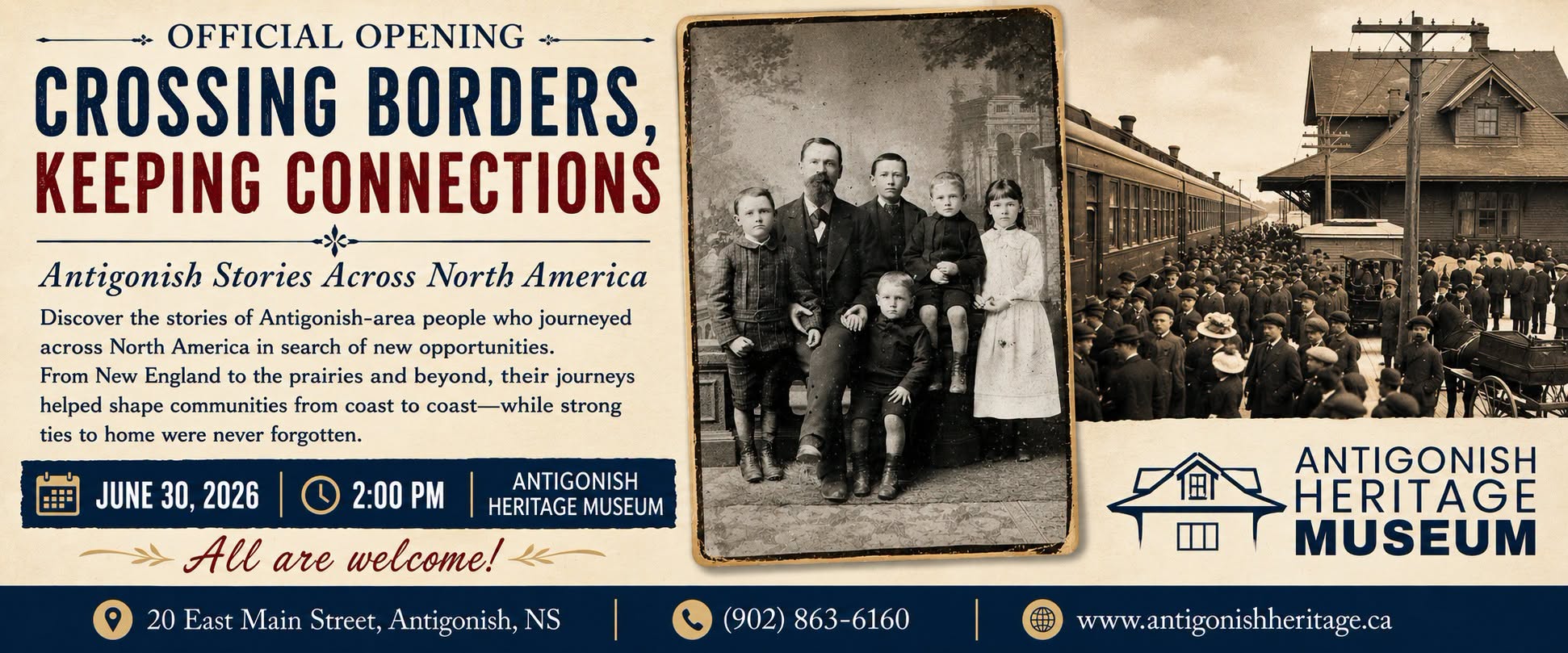 GRAPHIC Crossing borders keeping Connections Antigonish Heritage Museum